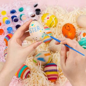 Abaodam 20pcs Wooden Imitation Eggs Unfinished Wood Eggs DIY Wooden Fake Egg Fake Eggs DIY Easter Eggs Artificial Eggs Realistic Chicken Eggs Mini Stuffies Mini Toys Child Manual Toy Eggs