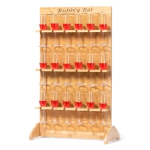 champagne wall holder for party 50, wine glass rack, wine glass holder, champagne tower stand wood, champagne stand wine glass display. mimosa tower, champagne wall stand for party, prosecco-18glasses