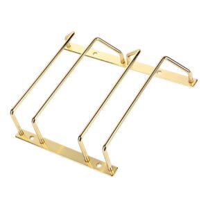dianoo 18cm gold wine glass rack, 2-3 rows, sturdy iron, elegant gold, easy installation