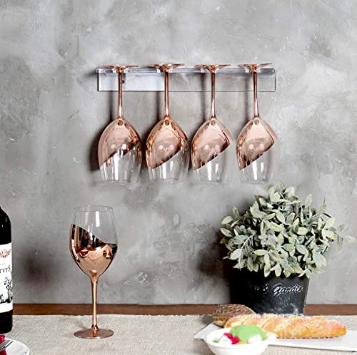 WANLIAN Wine Glass Holder(Pack of 2), Wall Mounted Acrylic Wine Glass Holder, Wine Glass Holder for Reception Party, Party Wine Glass Holder, Kitchen Tableware Storage Rack(Transparent)