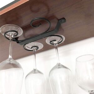 worii wine glass rack, glasses holder under cabinet, upside down hanger storage hanging shelf home cabinet kitchen bar decor(11#)