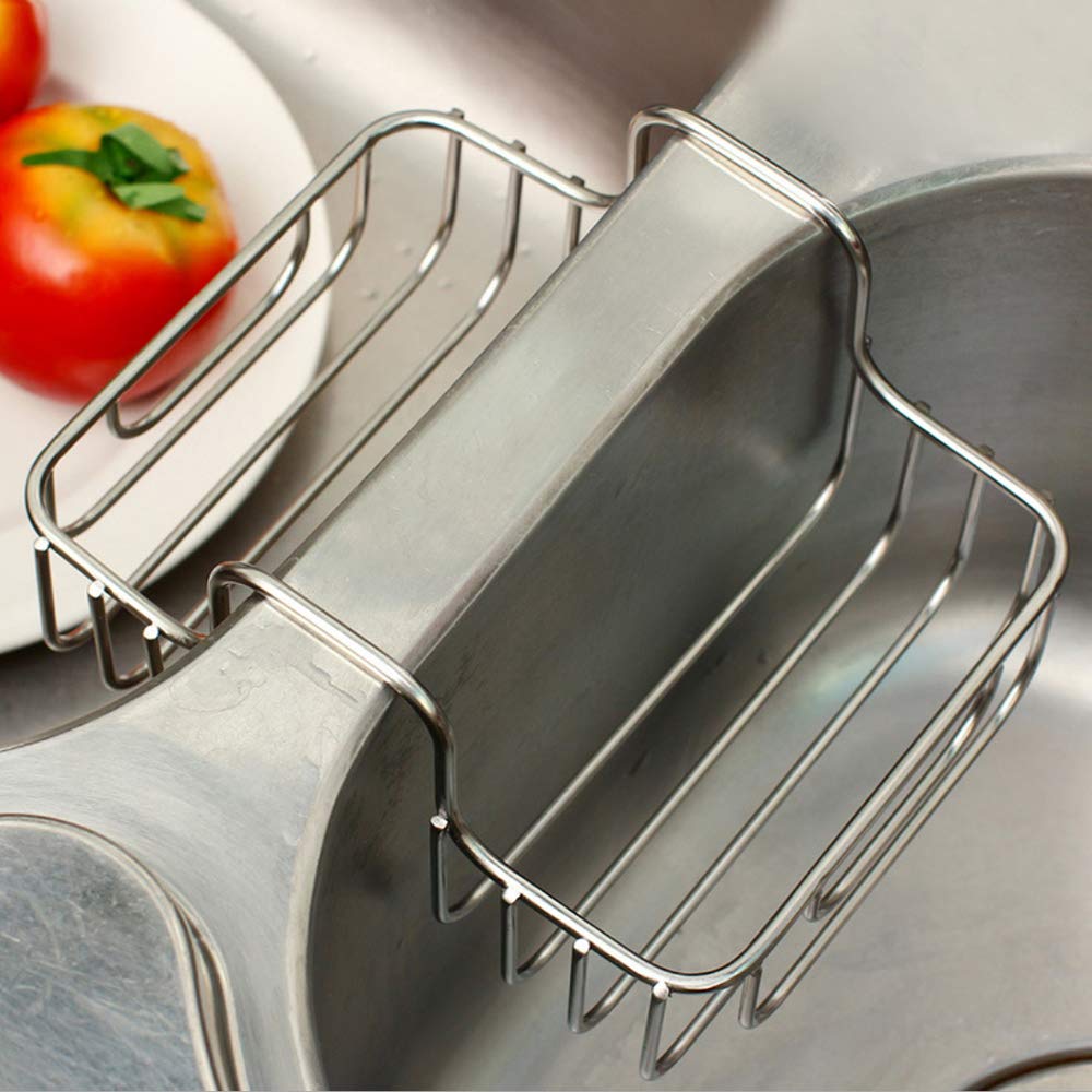 PANJIN-Stainless Steel Saddle Sponge Holder for Kitchen Sink Caddy