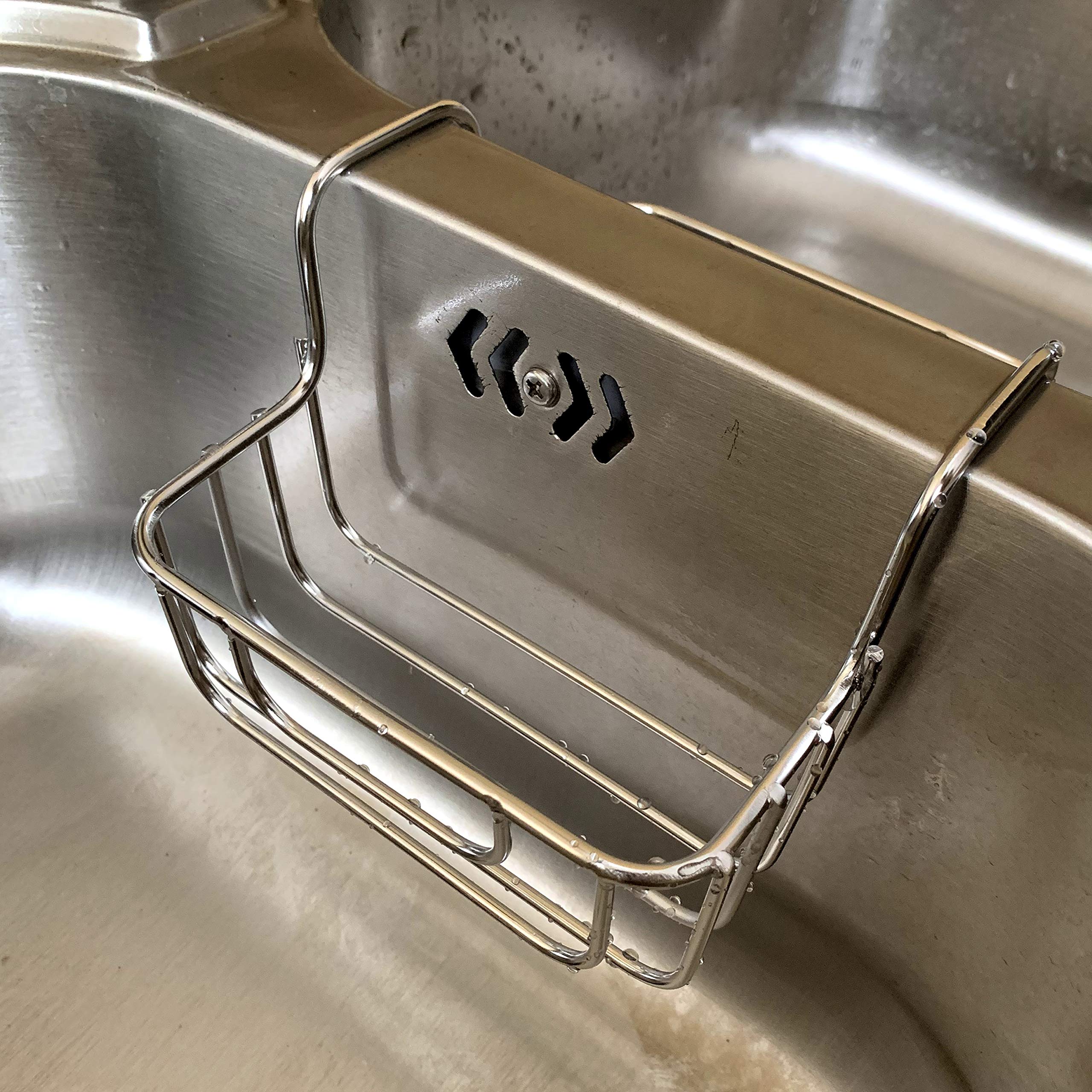 PANJIN-Stainless Steel Saddle Sponge Holder for Kitchen Sink Caddy