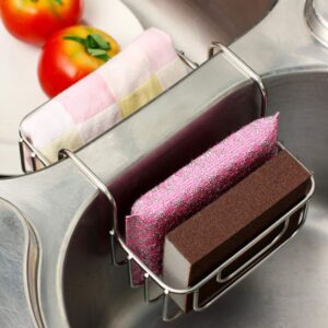 PANJIN-Stainless Steel Saddle Sponge Holder for Kitchen Sink Caddy