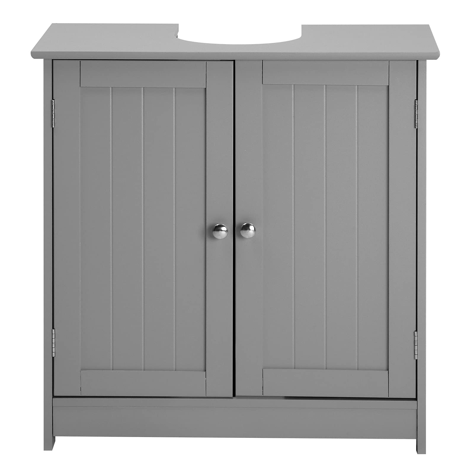 VINGLI Under Sink Bathroom Cabinet Pedestal Sink Free Standing Storage Cabinet Organizer with with 2 Doors Adjustable Shelf Modern Grey Small Bath Sink Cabinet Space Saver 23.6" x 11.8"x 23.6"