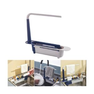 ccyt updated telescopic sink storage rack adjustable length telescopic sink holder, sink telescopic rack for home