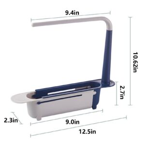 CCYT Updated Telescopic Sink Storage Rack Adjustable Length Telescopic Sink Holder, Sink Telescopic Rack for Home