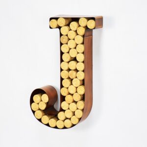 Wine Cork Holder Letter J | Wine Corks | Flowers | Metal Wooden Finished | Wall Art | Holidays | Home Kitchen Storage | Housewarming | Engagement | Bridal |…