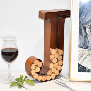 Wine Cork Holder Letter J | Wine Corks | Flowers | Metal Wooden Finished | Wall Art | Holidays | Home Kitchen Storage | Housewarming | Engagement | Bridal |…