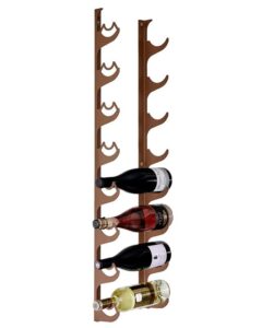 di prima usa wall mount wine rack - holds 8 bottles with elegance & durability - italian inspired wall mount wine rack & robust steel construction