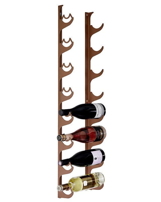 di prima usa Wall Mount Wine Rack - Holds 8 Bottles with Elegance & Durability - Italian Inspired Wall Mount Wine Rack & Robust Steel Construction