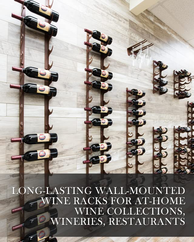 di prima usa Wall Mount Wine Rack - Holds 8 Bottles with Elegance & Durability - Italian Inspired Wall Mount Wine Rack & Robust Steel Construction