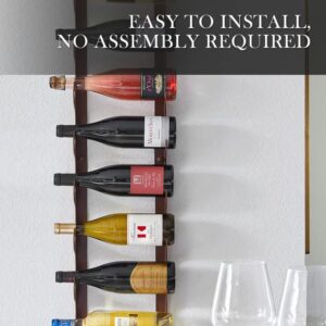 di prima usa Wall Mount Wine Rack - Holds 8 Bottles with Elegance & Durability - Italian Inspired Wall Mount Wine Rack & Robust Steel Construction