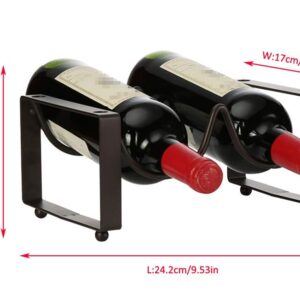sleeri Wine Rack Countertop, Cabinet Wine Holder Storage Stand, 1 Tier Stackable Wine Rack, Hold 2 Bottles - Wine Rack Storage Organizer Holder for Wine, Beer, Pop/Soda, Water, Stackable/ 1 Pcs