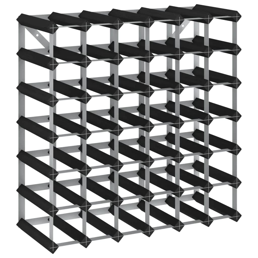 vidaXL Solid Wood Pine Wine Rack for 42 Bottles Home Indoor Living Room Kitchen Storage Cabinet Wine Rack Bottle Holder Furniture Black