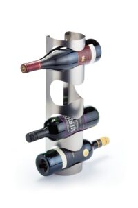 barcraft wall wine rack, stainless steel, 4 bottle holder