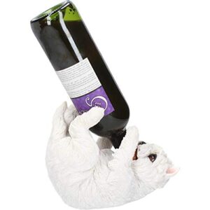 Nemesis Now Guzzlers West Highland Terrier Wine Bottle Holder 21 cm White, Size 21cm