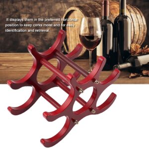 Natudeco Countertop Wine Rack Freestanding Wine Stand European Style Wine Display Stand Save Space Multi-Bottle Red Wine Ornament with 6 Bottles for Home Bar Restaurant