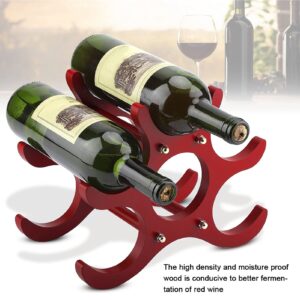 Natudeco Countertop Wine Rack Freestanding Wine Stand European Style Wine Display Stand Save Space Multi-Bottle Red Wine Ornament with 6 Bottles for Home Bar Restaurant