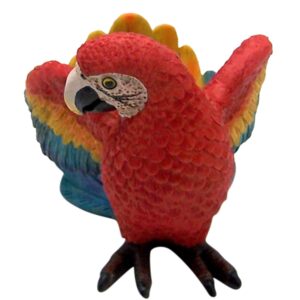 Tropical Parrot Wine Bottle Holder, Tabletop Decoration, 6 Inches