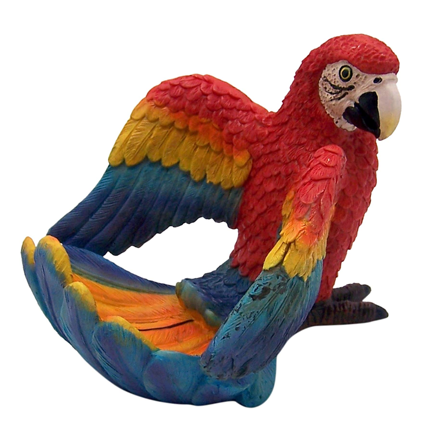 Tropical Parrot Wine Bottle Holder, Tabletop Decoration, 6 Inches