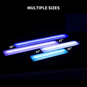 Nurxiovo 20/24/32/36 in Led Bar Shelf Floating Lighted Liquor Bottle Display Shelf LED Shelves Commercial Illuminated Bar Home Wall-Mounted Racks with RF Remote Control