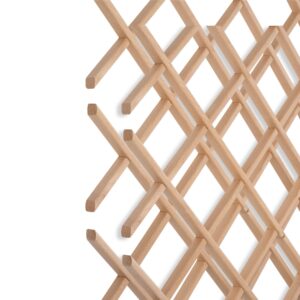 18-bottle trimmable wine rack lattice panel inserts in unfinished solid north american alder