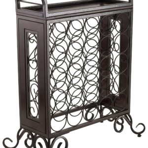 Winsome Wood Antique Bronze Finish Silvano Wine Rack