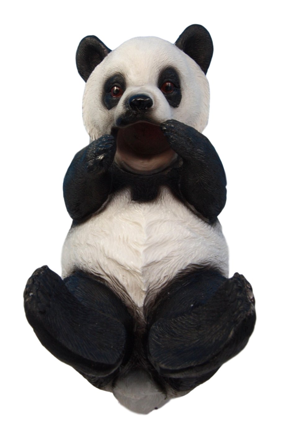 Atlantic Collectibles Adorable Bamboo Giant Panda Bear Decorative Wine Bottle Holder Rack Figurine