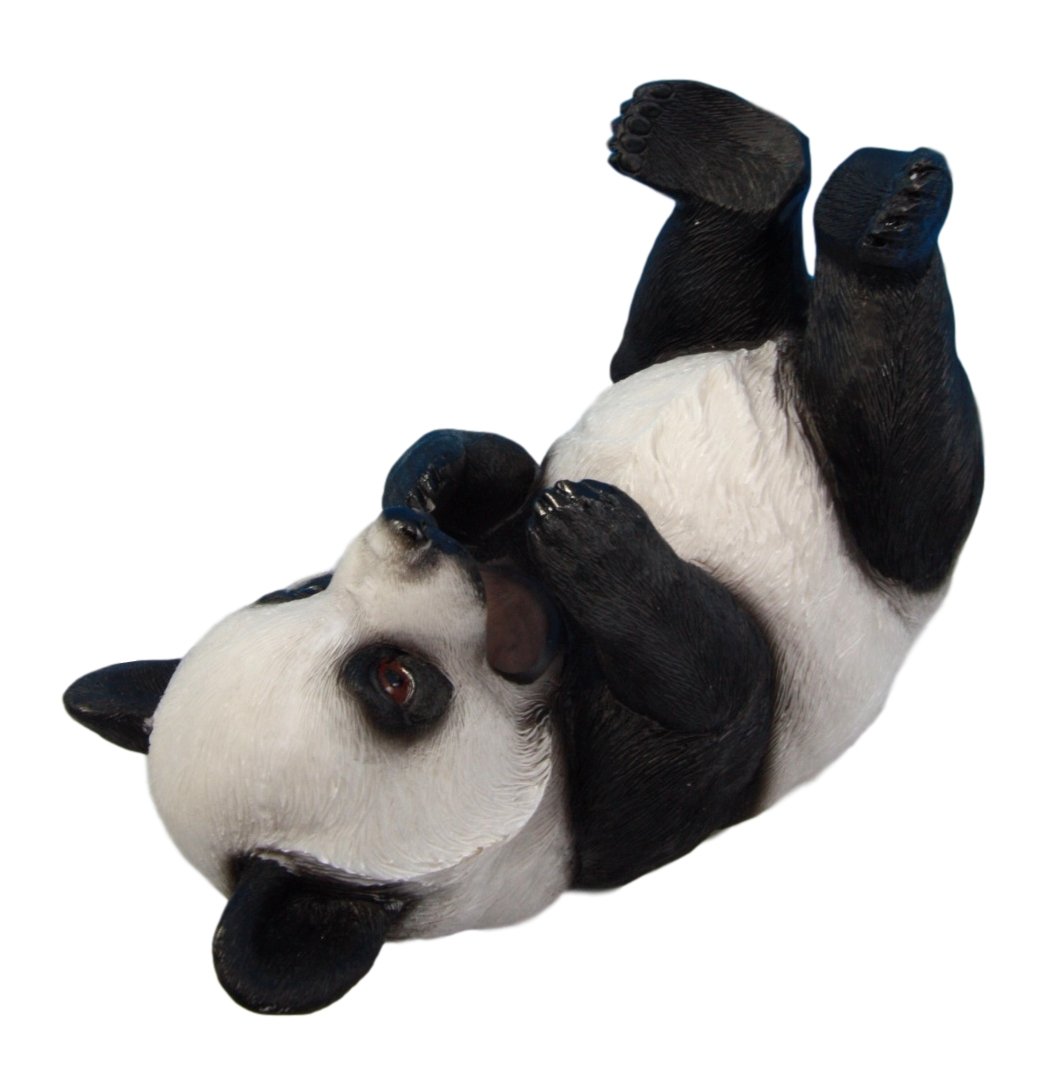 Atlantic Collectibles Adorable Bamboo Giant Panda Bear Decorative Wine Bottle Holder Rack Figurine