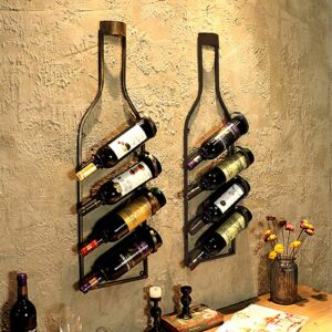 showliveu wall mounted wine racks 4-layer retro wall mounted wine rack kitchen bar bottles holder storage shelf
