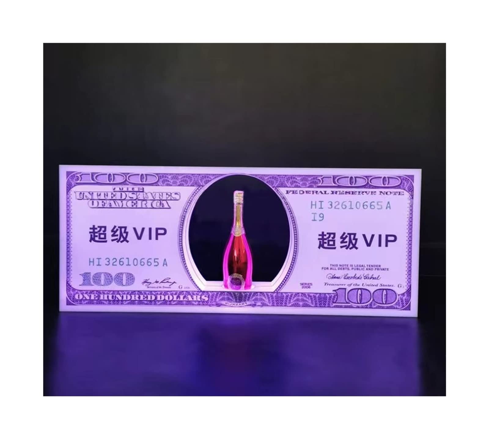 Champagne sparklers Rechargeable Colored bottle Presenter,Custom Rechargeable Glorifier Display stand led VIP service,Bar/Hotel/Nightclub/Villa/Private Party/Masquerade (Color : RGB)