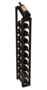 wine racks america® instacellar display top wine rack kit - durable and expandable wine storage system, redwood black stain - holds 10 bottles