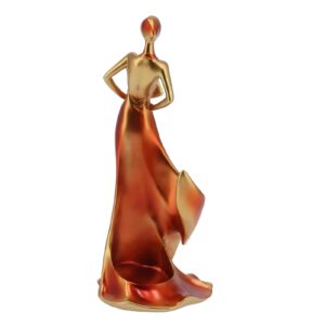 AUNMAS Dancer Wine Holder, Modern Lady Figurine Ornaments Skirt Holding Bottle Design Wine Bottle Rack Stand for Living Room Porch Cabinet Bae Decoration, Exquisite & Unique Decor, Red