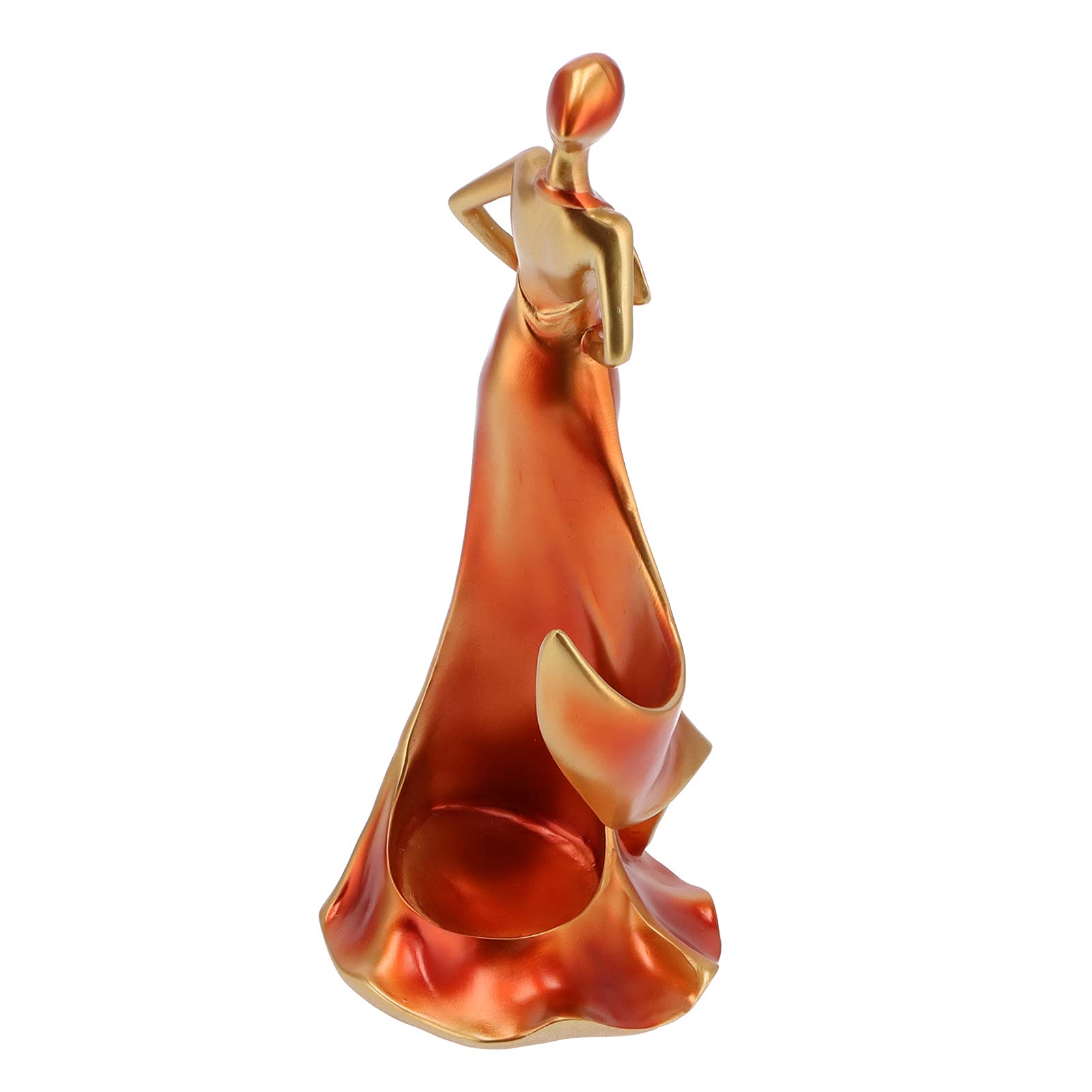 AUNMAS Dancer Wine Holder, Modern Lady Figurine Ornaments Skirt Holding Bottle Design Wine Bottle Rack Stand for Living Room Porch Cabinet Bae Decoration, Exquisite & Unique Decor, Red