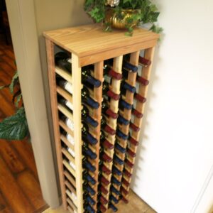 Wine Racks America Living Series Table Top Wine Rack - Durable and Modular Wine Storage System, Redwood Unstained - Holds 48 Bottles