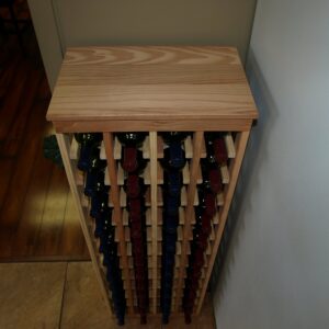 Wine Racks America Living Series Table Top Wine Rack - Durable and Modular Wine Storage System, Redwood Unstained - Holds 48 Bottles