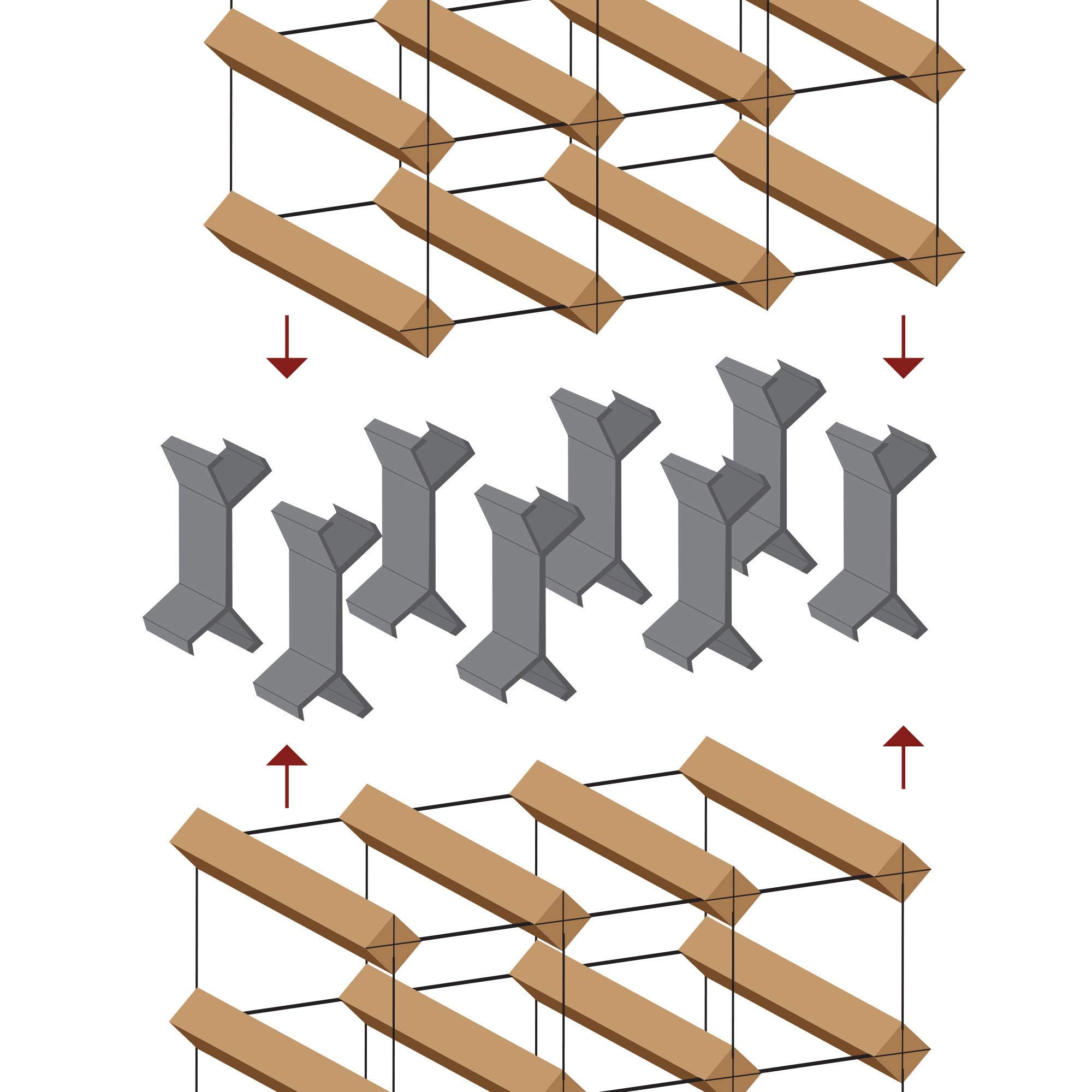 Final Touch 12 Bottle Wine Rack Extension Kit