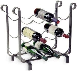 enclume 12-bottle wine storage rack, hammered steel
