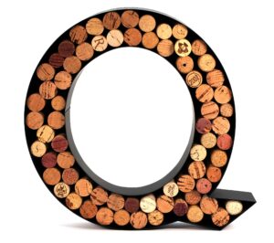 wine cork holder makes for great wine accessories perfect monogrammed gifts for women to store wine corks. wine decor or wine cork holder decor will brighten up kitchen! (letter q)