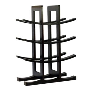 lifkome black display tiered cabinets standing for adornment organizer countertop household stand free home wine storage bar holder great rack bottle tabletop wooden red shelf bamboo