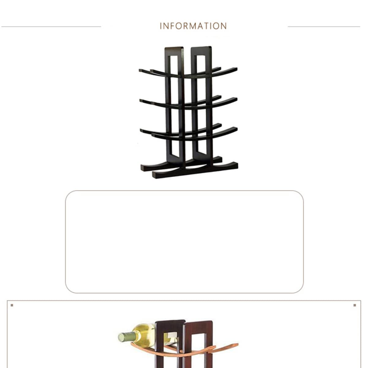 LIFKOME Black Display Tiered Cabinets Standing for Adornment Organizer Countertop Household Stand Free Home Wine Storage Bar Holder Great Rack Bottle Tabletop Wooden Red Shelf Bamboo