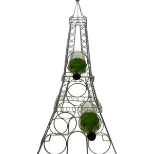 WINE BODIES Unique Paris Eiffel Metal Wine Bottle Holder, Charcoal