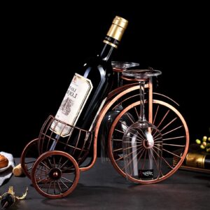 aomesinc carriage wine bottle holder, single wine bottle holder, wine racks countertop, liquor rack, decorative wine bottle rack for table, kitchen (style b)