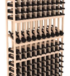 Wine Racks America InstaCellar Display Row Cellar Kit Wine Rack - Durable and Expandable Wine Storage System, Pine Unstained - Holds 150 Bottles