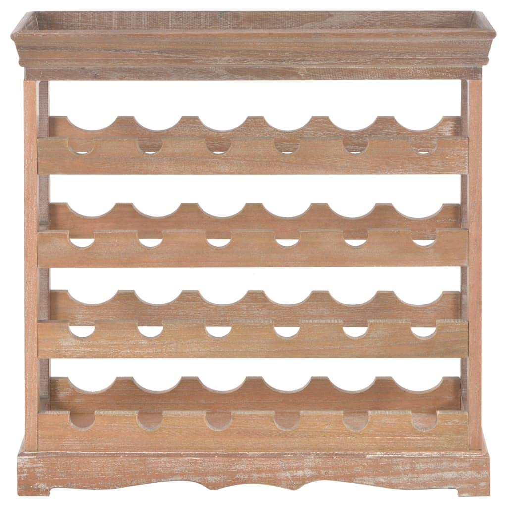 FurturHome Wooden Wine Rack for 24 Bottles with Storage | Freestanding Floor Wood Wine Holder Bottle Holder | Rustic Wine Bar Shelves for Home Kitchen Bar Dining Room | Brown MDF 27.6" x 8.9" x 27.8"