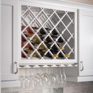 Hardware Resources WR48-2OK Wine Lattice Rack With Bevel, Oak