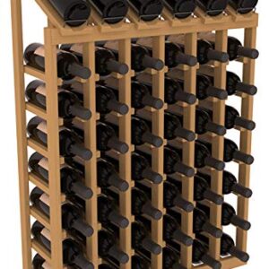 Wine Racks America® Pine 6 Column 8 Row Display Top Kit. Oak Stain