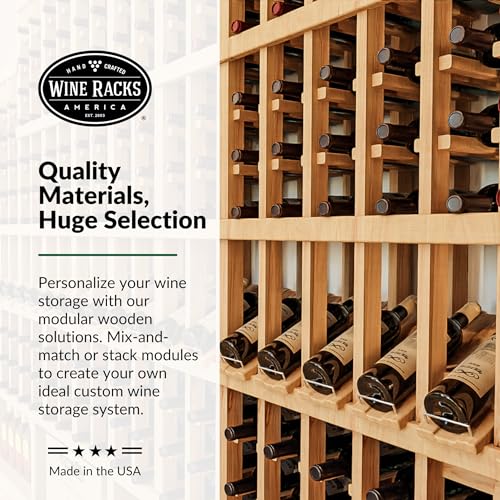 Wine Racks America® Pine 6 Column 8 Row Display Top Kit. Oak Stain