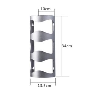 Backbayia Stainless Steel Wine Bottle Holder Wall Mounted Wine Rack for Home, Restaurant, Bar (3 Bottle Holder)